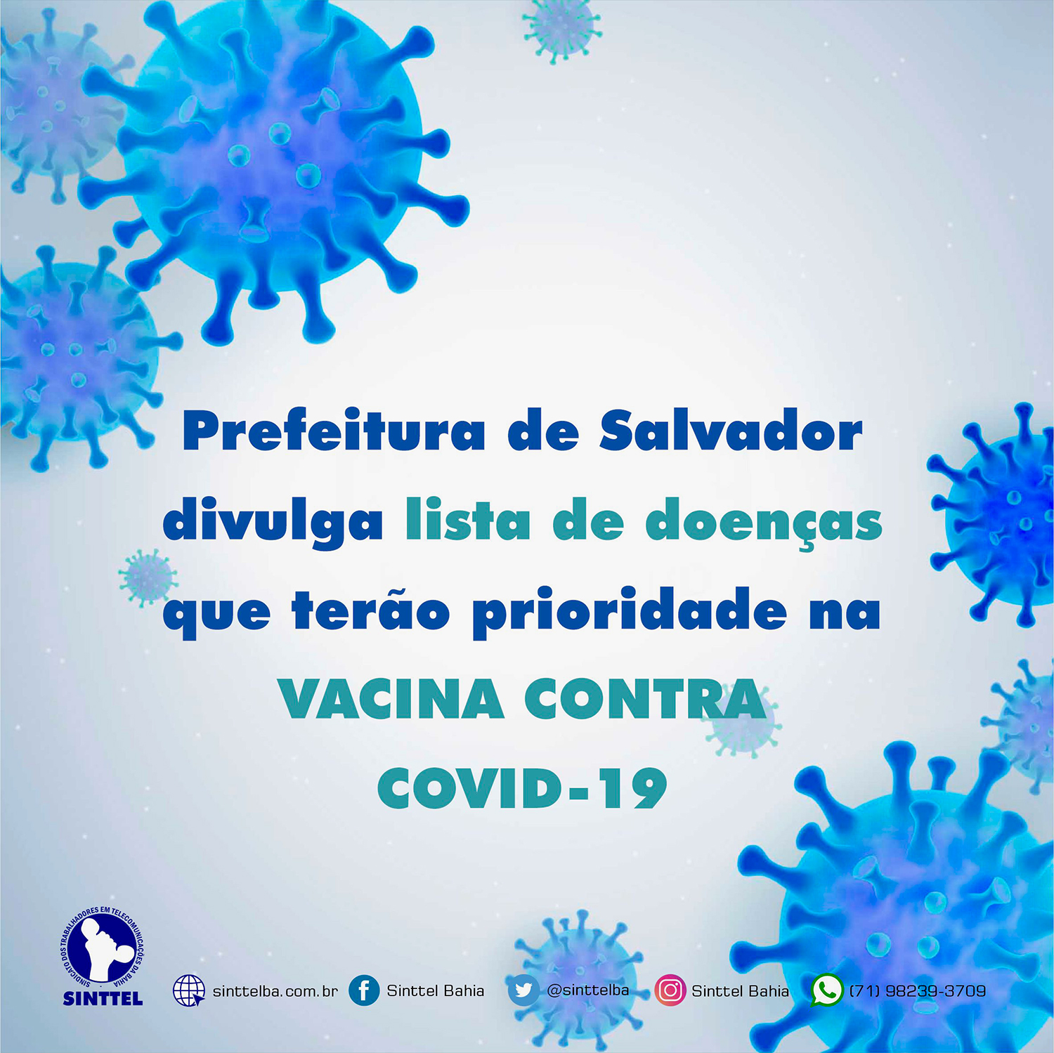 Prefeitura divulga lista de doenças que terão prioridade na vacina contra covid-19